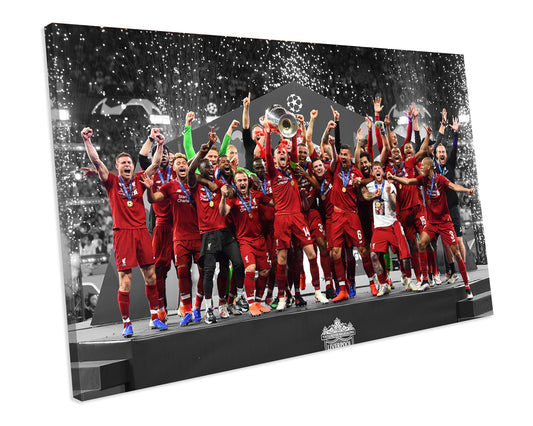Liverpool Fc 2019 Champions League Winners CANVAS WALL ART Box Framed Picture Print
