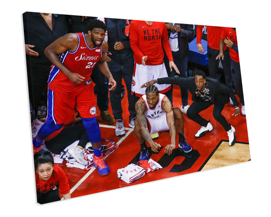 Kawhi Leonard The Shot Basketball Sports CANVAS WALL ART Box Framed Picture Print