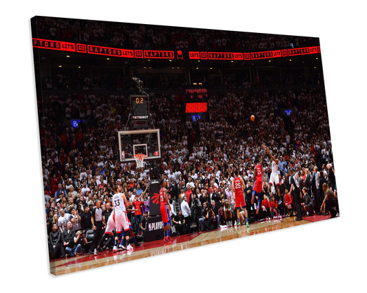 Kawhi Leonard The Shot Basketball Sports CANVAS WALL ART Box Framed Picture Print