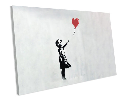 Banksy Balloon Girl Graffiti CANVAS WALL ART Box Framed Picture Print