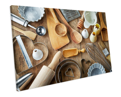 Baking Cooking Kitchen Food Framed Canvas print Wall Art