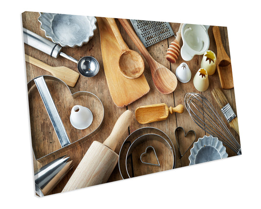 Baking Cooking Kitchen Food Framed Canvas print Wall Art