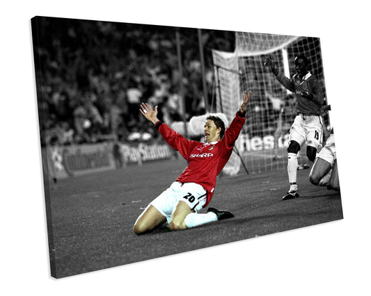 Ole Gunnar Solskjaer 1999 Champions League Final Goal Manchester United Football Sport CANVAS WALL ART Box Framed Picture Print