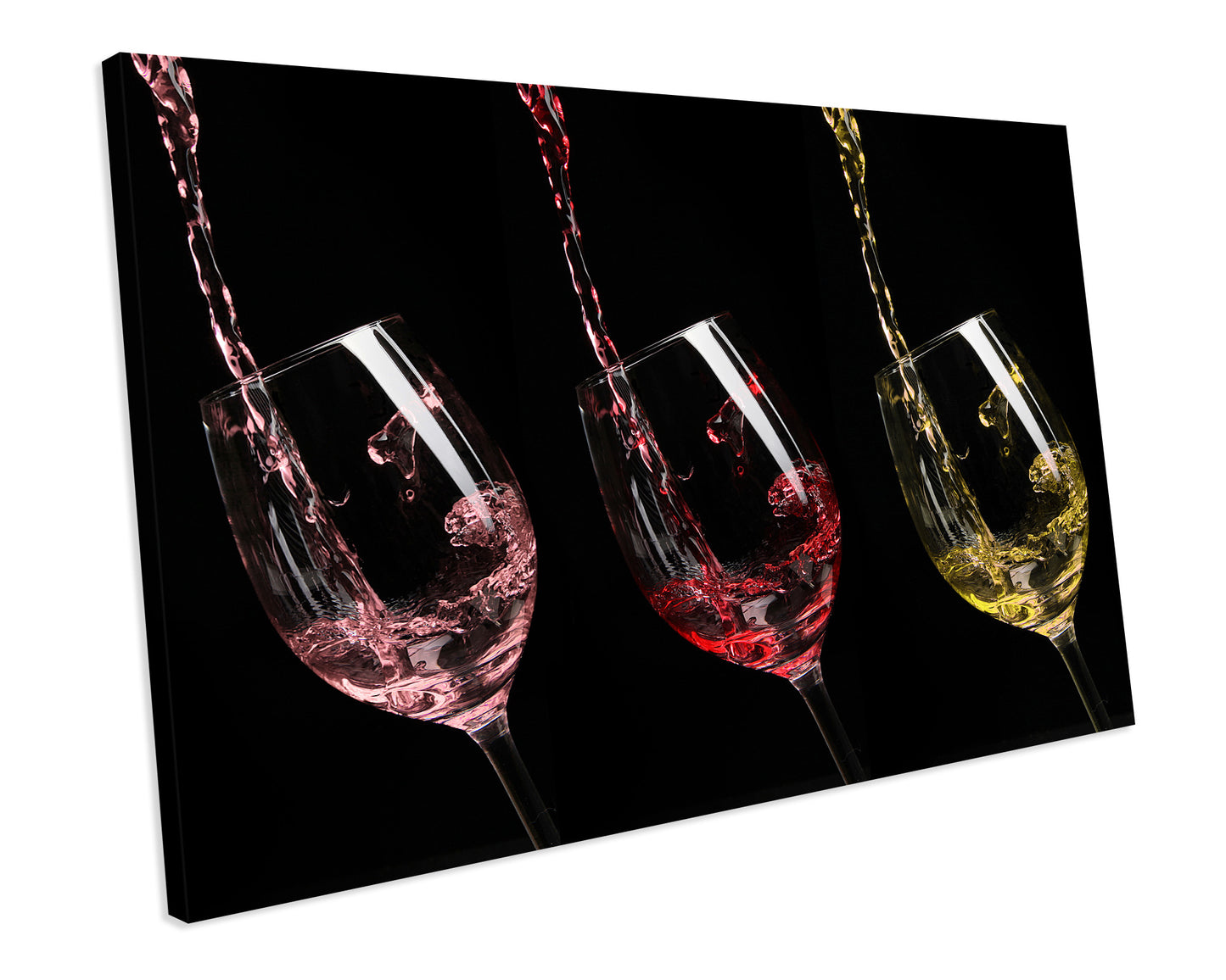 Wine Glass Splash Kitchen Drinks CANVAS WALL ART Picture Print