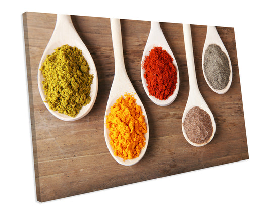 Cooking Spices Kitchen Food Canvas Print Framed Wall Art Ready To Hang