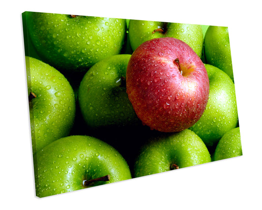 Apple FRUIT CANVAS PRINT Minimalist Framed Wall Art Picture