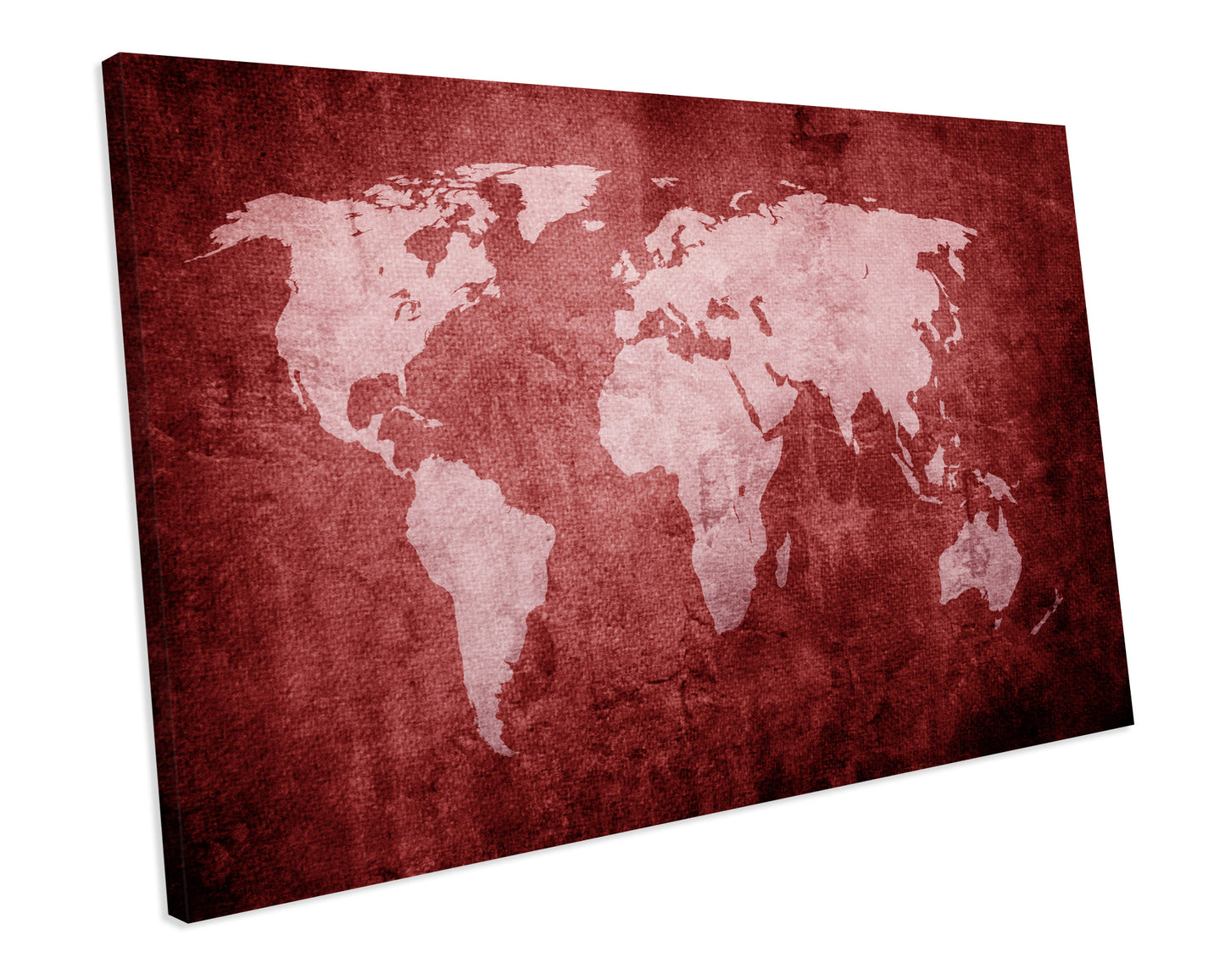 World Map Atlas Grunge CANVAS WALL ART Box Framed Picture Print
