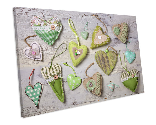 Shabby Chic Love Bedroom CANVAS WALL ART Box Framed Picture Print