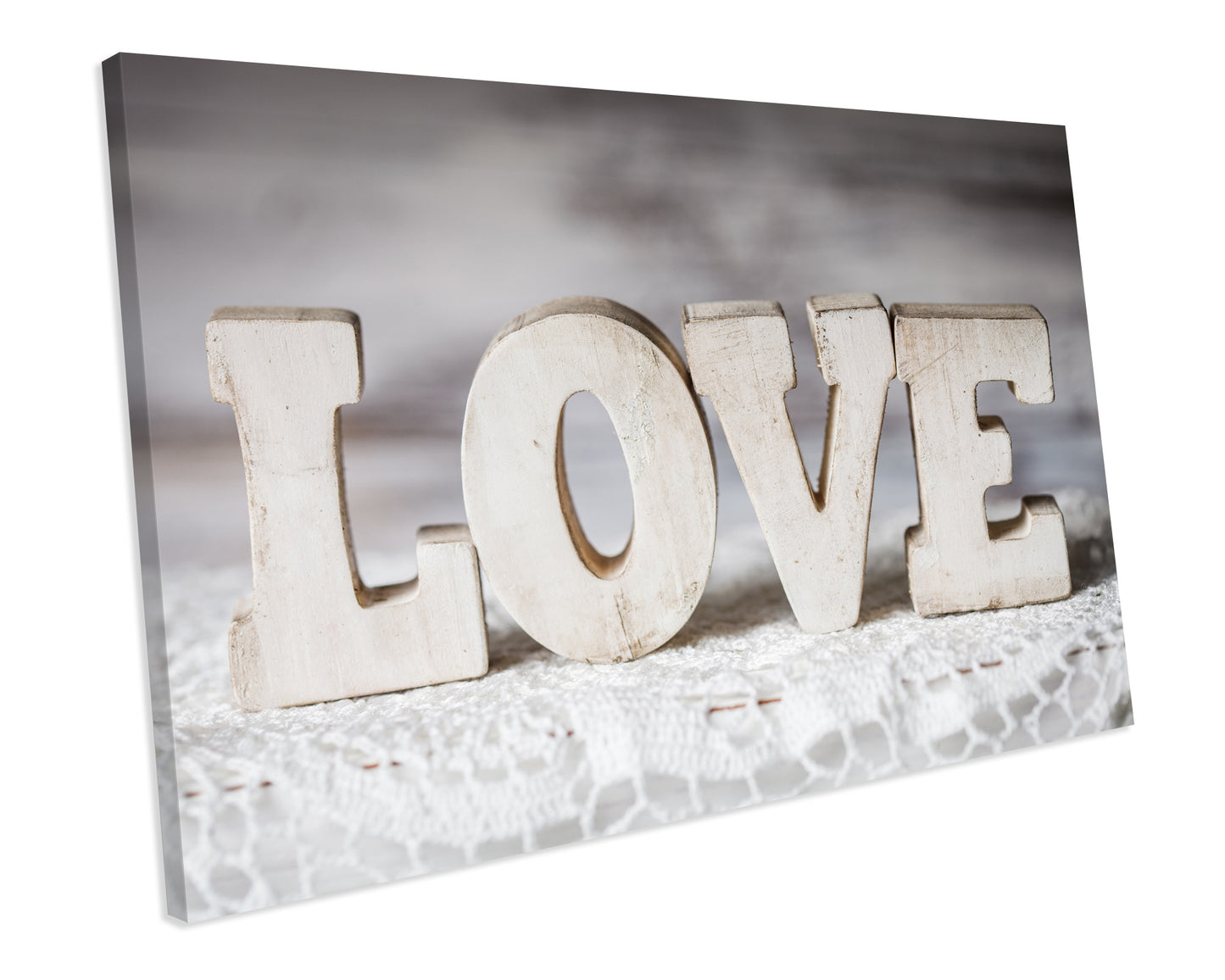 Shabby Chic Love Bedroom Canvas Print Framed Wall Art