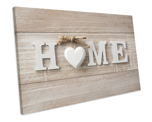 Shabby Chic Love Heart Canvas Print Framed Wall Art