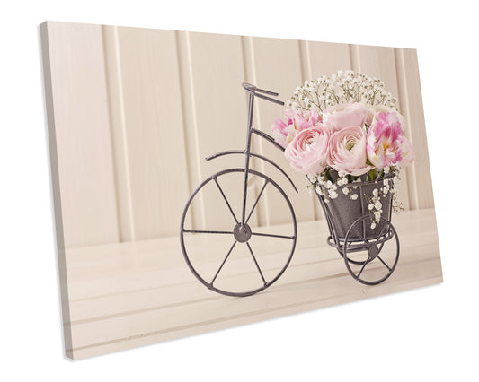 Cute Shabby Chic Floral Canvas Print Framed Wall Art
