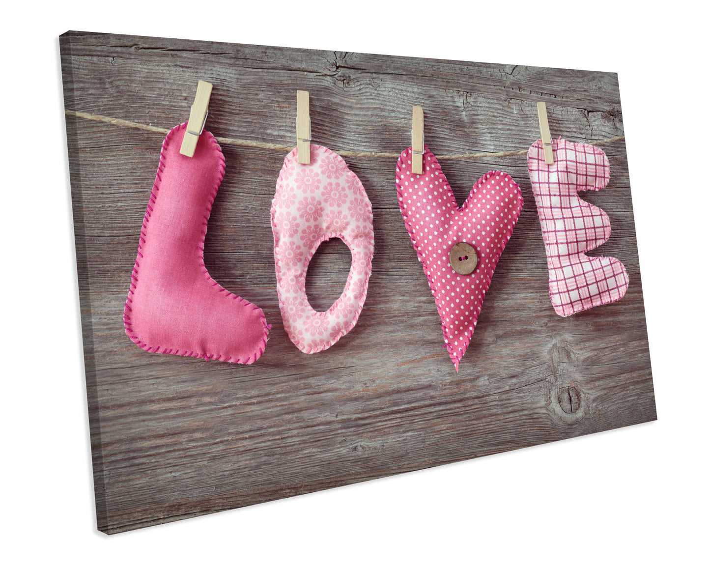 Love Shabby Chic CANVAS PRINT Framed Wall Art