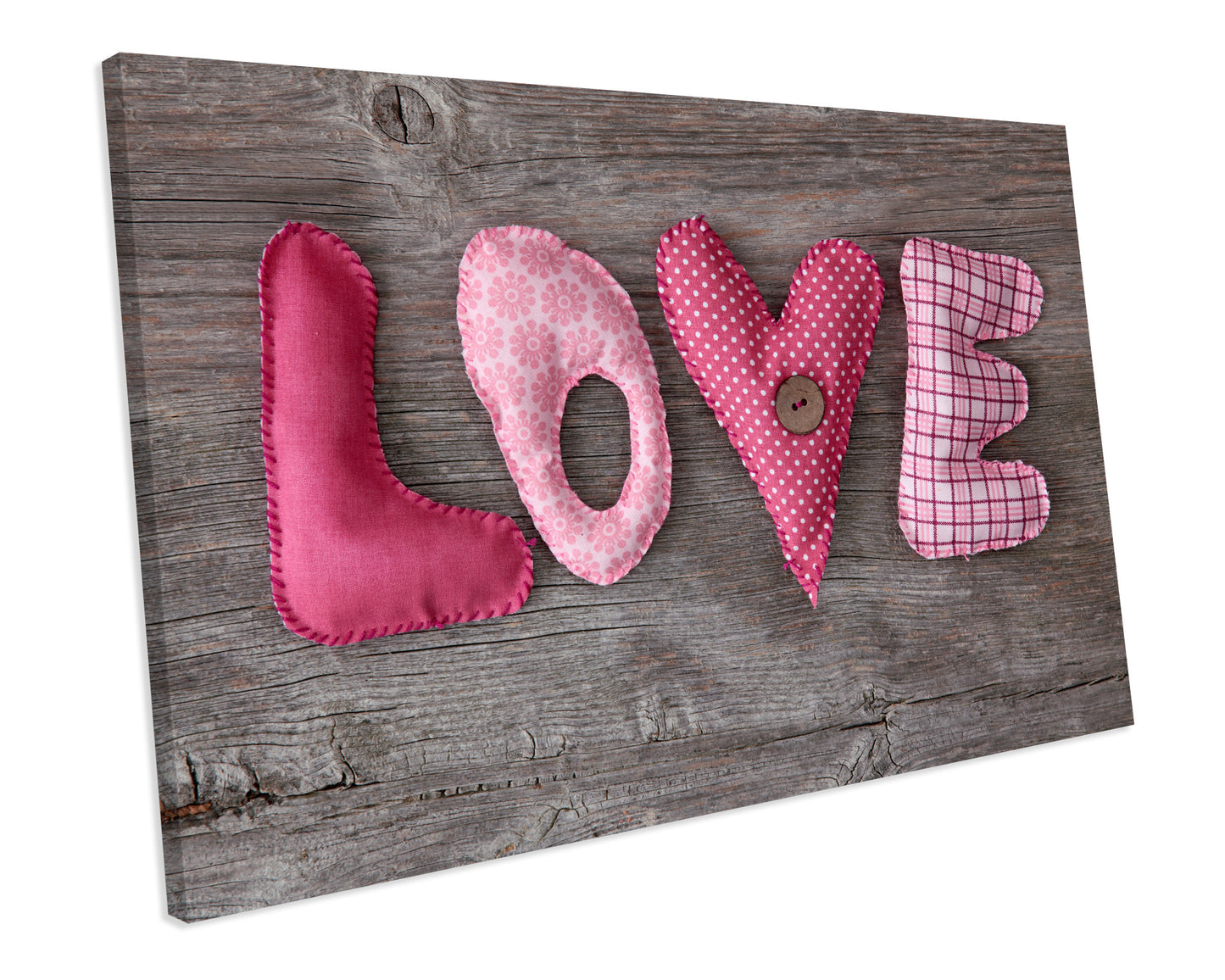 Shabby Chic Love CANVAS PRINT Framed Wall Art