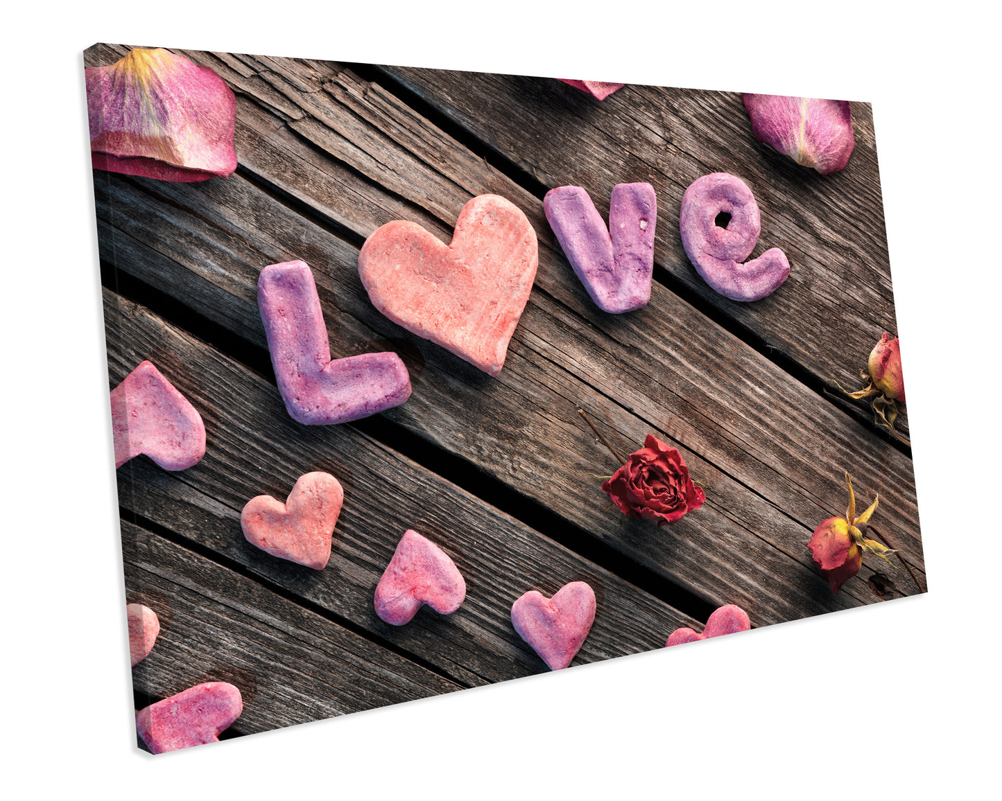Love Shabby Chic Bedroom Wall Art Canvas Print