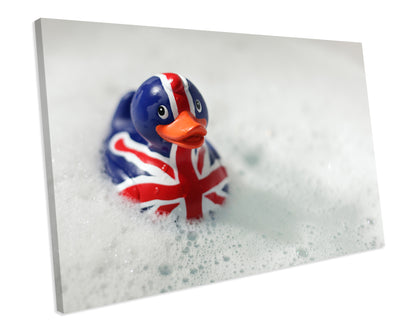 Rubber Duck Bathroom CANVAS WALL ART Box Framed Picture