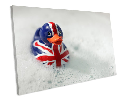 Rubber Duck Bathroom CANVAS WALL ART Box Framed Picture