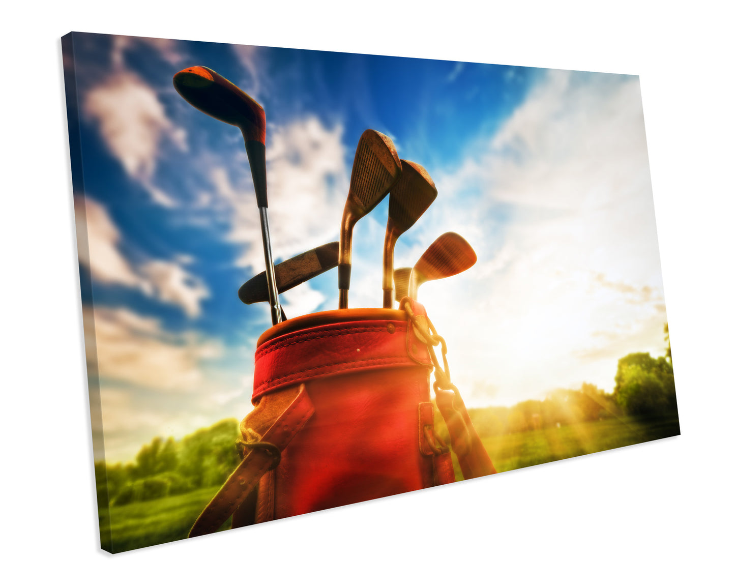 Golf Clubs Sport CANVAS WALL ART Box Framed Picture Print