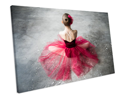 Ballerina Tutu Dance CANVAS WALL ART Box Framed Picture Print