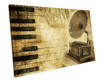 Musical Instruments Jazz Music CANVAS WALL ART Box Framed Picture