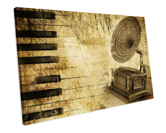 Musical Instruments Jazz Music CANVAS WALL ART Box Framed Picture