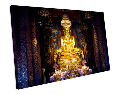 Budha Temple Zen CANVAS PRINT Box Framed Wall Art Picture