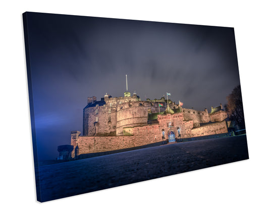 Edinburgh Castle Landmark CANVAS WALL ART Box Framed Picture Printolourful