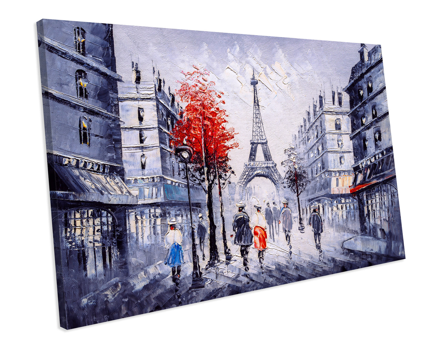 Paris Painting Abstract Artwork CANVAS WALL ART Box Framed Picture Printolourful