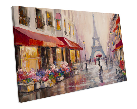 Paris Painting Abstract Artwork CANVAS WALL ART Box Framed Picture Printolourful
