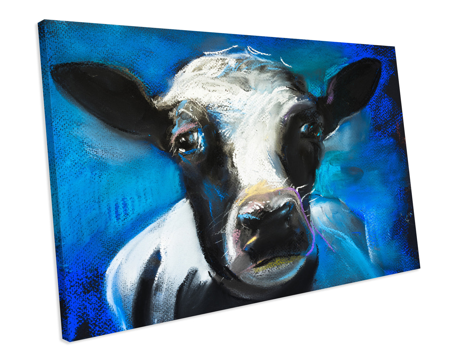 Cow Animal Painting Abstract Artwork CANVAS WALL ART Box Framed Picture Printolourful