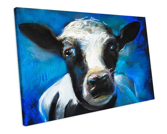 Cow Animal Painting Abstract Artwork CANVAS WALL ART Box Framed Picture Printolourful