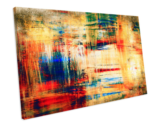 Grunge Painting Abstract Artwork CANVAS WALL ART Box Framed Picture Printolourful