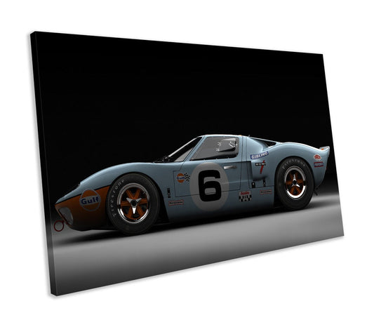 Ford GT40 Le Mans Car CANVAS Print Wall ART Framed Picture Ready To Hang